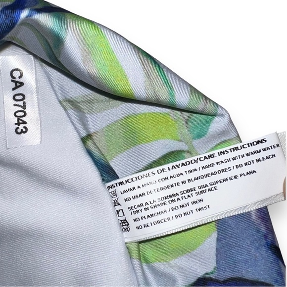 NEW SAHA White/Blue & Purple Floral Foldable High Waist Bikini Bottoms Womens XS - Picture 6 of 12